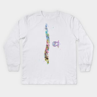 Spine with vertebra Kids Long Sleeve T-Shirt